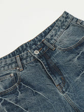 Men's Wash Wide-Leg Denim Shorts