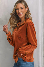 Notched Frill Detail Long Sleeve Blouse Woman Blouses
