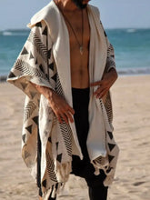 Men's Open Front Printed Cover-Up Mens Tops