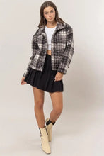 HYFVE Plaid Collared Neck Boucle Jacket with Pockets Woman Outerwear