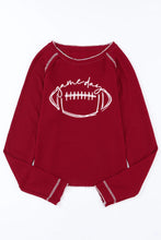 Football Round Neck Long Sleeve Sweatshirt Woman Sweatshirts