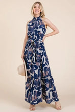 Lime 'N' Chili Abstract Halter Neck Tie-Waist Tiered Maxi Dress Casual Dresses