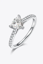 1 Carat Moissanite Triangle 925 Sterling Silver Ring Silver Rings
