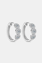 Moissanite 925 Sterling Silver Huggie Earrings Silver One Size