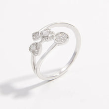 925 Sterling Silver Inlaid Zircon Ring Rings