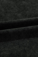 Acid Washed Black Cotton T Shirt with Stripes and Cuffed Sleeves Woman T Shirts