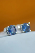 2 Carat Moissanite Four-Prong Platinum-Plated Earrings Earrings