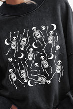 Skeleton Graphic Round Neck Long Sleeve Sweatshirt