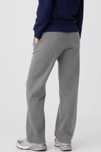 Gray drawstring loose fit wide-leg pants in soft smooth fabric with a minimalist design ideal for casual wear