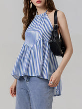 Striped Halter Neck Cami
