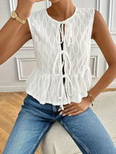 Tied Front Round Neck Tank