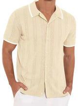 Men's Full Size Button Down Short Sleeve Shirt Plus Size Mens Tops
