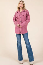 BOMBOM Checkered Button Down Dropped Shoulder Shacket Woman Outerwear