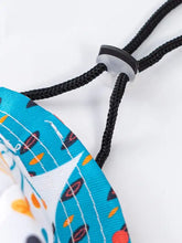 Turquoise musical notes pet bucket hat with adjustable chin strap