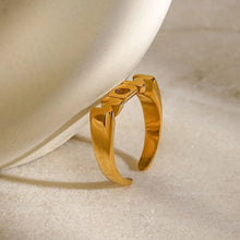 Adjustable Stainless Steel Gold MOM Ring Fashion Jewelry 18K Gold Plated