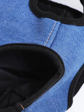 Blaues Jeans-Hundemaulkorb mit verstellbaren Riemen, Haustier-Tragetasche-Rucksack