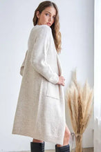 Beige Adora 2Tone Sweater cozy knit cardigan with pockets