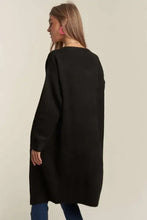 Adora 2tone cozy knit open front cardigan with pockets