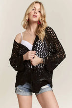 Adora crochet cardigan with scallop hem and delicate crochet detailing