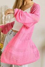 Adora lightweight sweater knit cropped pink cardigan