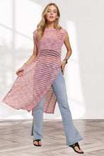 ADORA Multi Color Crochet Tunic Top Woman Outerwear