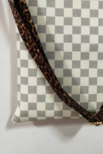 Adored PU leather shoulder bag with leopard print strap