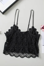 V-Neck Lace Cropped Cami Tanks & Camis