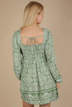 VERY J Printed Smocked Chest Boho Mini Dress Casual Dresses