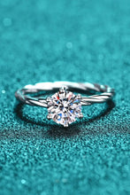 1 Carat Moissanite 6-Prong Twisted Ring Rings