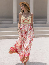 Printed Scoop Neck Cami Dress Caramel