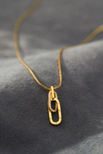 925 Sterling Silver Inland Zircon Necklace Gold One Size