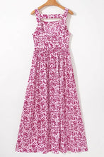 Floral Cutout Back Square Neck Maxi Dress Woman Maxi Dress