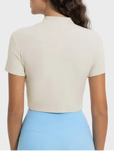 Millennia Quarter Zip Short Sleeve Active T-Shirt Woman Activewear