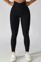 Basic Bae Crossover Waist Active Leggings Black Woman Leggings