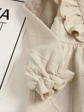 Children's Ruffled Bow Collared Neck Dress