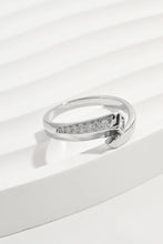 925 Sterling Silver Inlaid Zircon Ring Silver