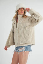 Aemi + Co Fake Two Pieces Turtleneck Sherpa Jacket with Pockets Woman Outerwear