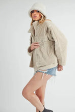Aemi + Co Fake Two Pieces Turtleneck Sherpa Jacket with Pockets Woman Outerwear