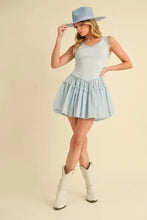 Aemi+Co Frill Sleeveless Drop Waist Mini Dress Casual Dresses