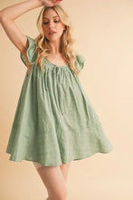 Aemi+Co Ruffled Cap Sleeve Cotton Tunic Mini Dress Casual Dresses