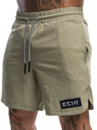 Men's Plus Size Drawstring Shorts with Pockets Khaki