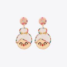 Rhinestone Alloy Mrs. Claus Earrings Multicolor One Size Earrings