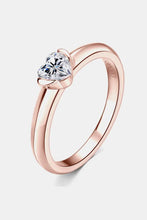 Moissanite 925 Sterling Silver Heart Solitaire Ring Rings