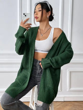 Open Front Long Sleeve Cardigan Woman Outerwear