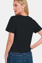Zenana V-Neck Short Sleeve Crop T-Shirt