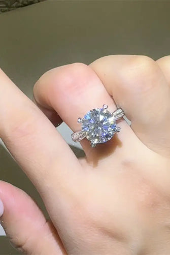 5 Carat Moissanite 925 Sterling Silver Ring Silver Rings