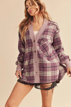 Aemi + Co Side Slit Patch Pocket Plaid Button Down Jacket Woman Outerwear