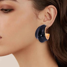 Alloy Drip Oil C-Hoop Earrings Earrings