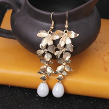 Alloy Flower Synthetic Pearl Earrings Earrings