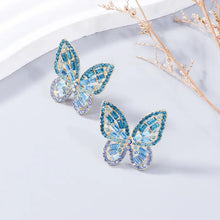 Alloy Inlaid Rhinestone Butterfly Earrings Earrings